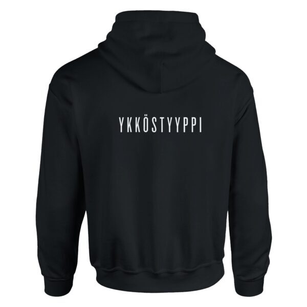 YKKÖSTYYPPI huppari, valkoinen teksti